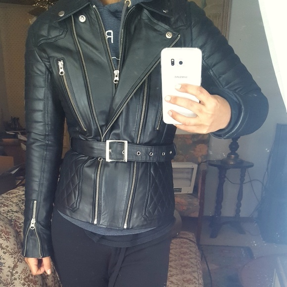 Custom Jackets & Blazers - Custom Lambskin Quilted Leather Jacket xs